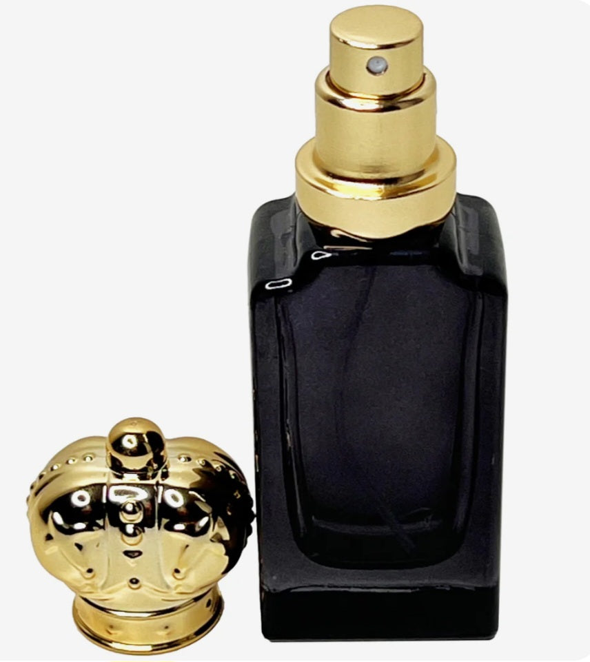Empty 30ml Golden Crown Lid Fragrance Spray Bottle