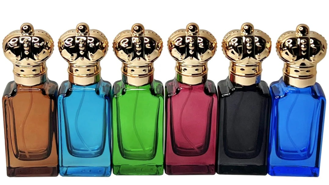 Empty 30ml Golden Crown Lid Fragrance Spray Bottle