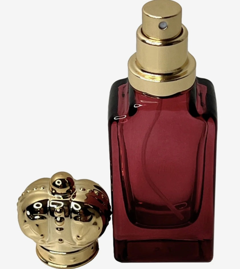 Empty 30ml Golden Crown Lid Fragrance Spray Bottle